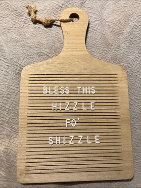 Wooden Letterboard Paddle Sign - Natural Wood